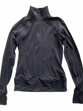 Lululemon Black Quarter-Zip Long Sleeve Pullover Size 8
